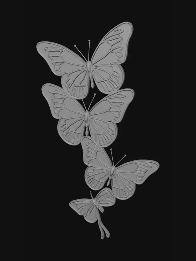 3D model for Butterfly Cascade
