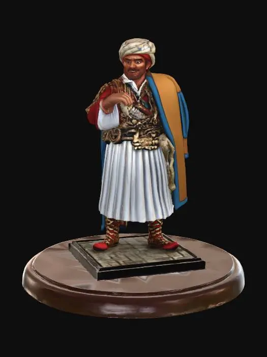 3D model for Turbaned Trader