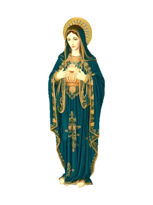 Immaculate Heart of Mary 3D model, vytvořený pomocí AI