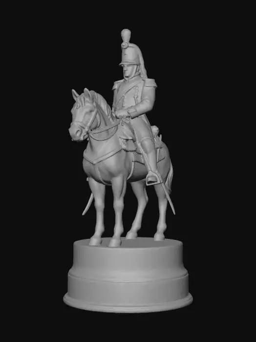 3D model for Napoleonic Cavalry Officer on Horseback