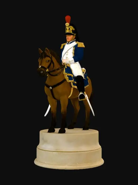 3D model for Napoleonic Cavalry Officer on Horseback