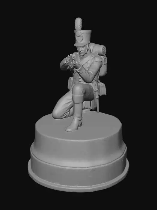 3D model for Napoleonic Cavalry Officer on Horseback
