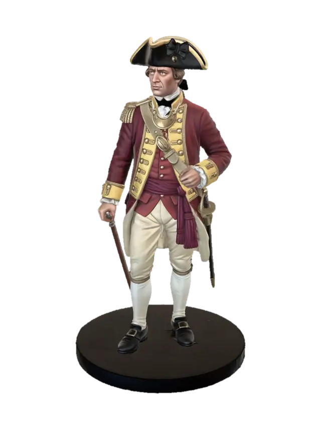 British colonial captain 3D model, vytvořený pomocí AI