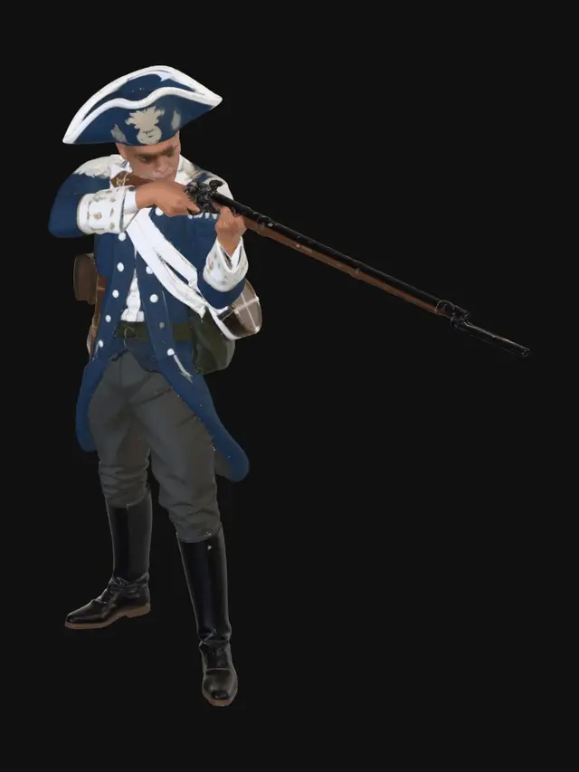 3D model for Royal soldier in French revolution 1789 shooting