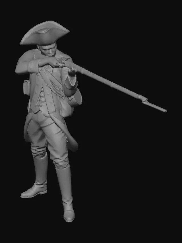 3D model for Royal soldier in French revolution 1789 shooting