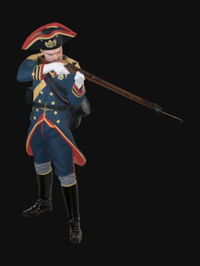 3D model for Royal soldier in French revolution 1789 shooting