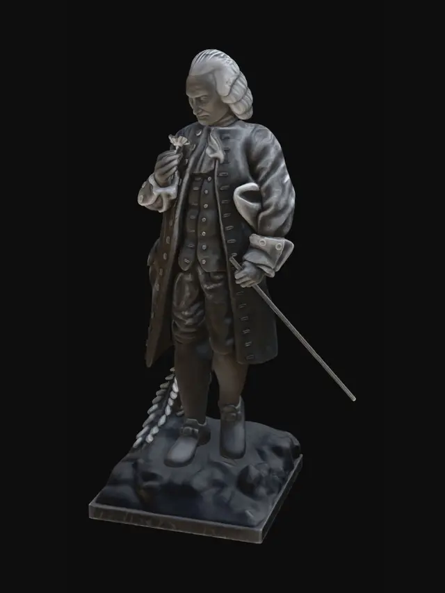 3D model for Jean Jacque Rosseau famous writer and theoretician of French revolution