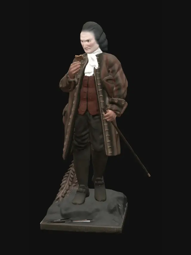 3D model for Jean Jacque Rosseau famous writer and theoretician of French revolution