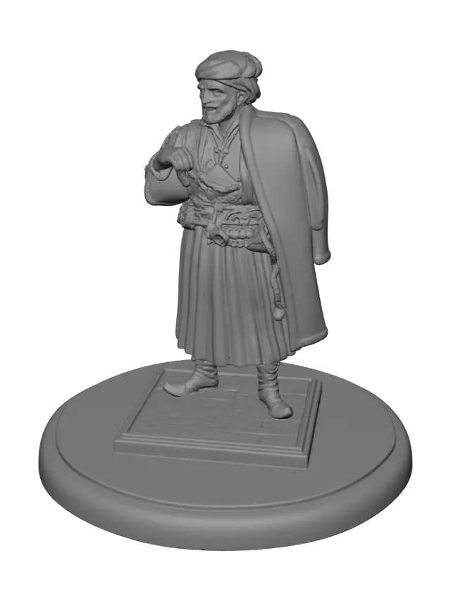 3D model for Turbaned Trader