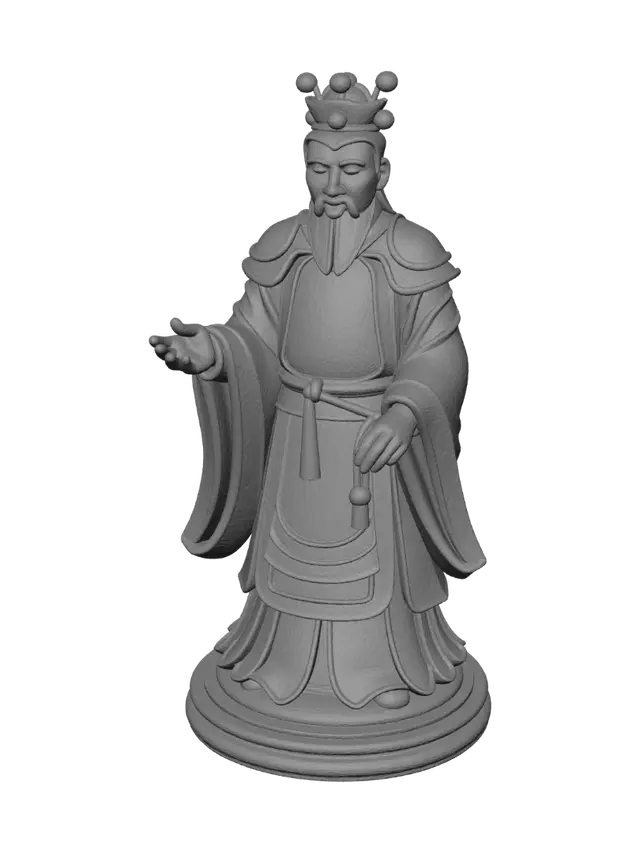 3D model for KOREAN  KING TERRACOTA CHESS PIECE