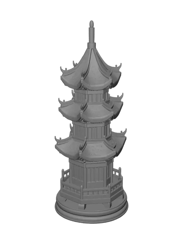 3D model for KOREAN BISHOP TERRACOTA CHESS PIECE