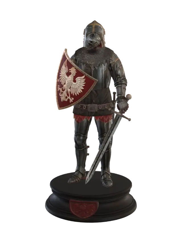 POLISH PAWN CHESS SET PIECE - Promotion 3D model, vytvořený pomocí AI
