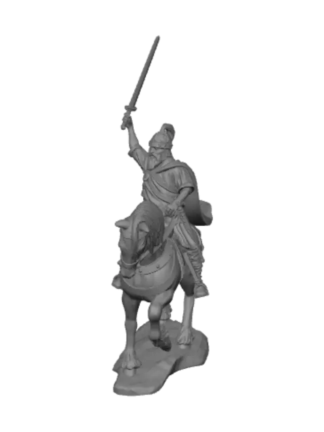 3D model for Knight on Horseback with Sword