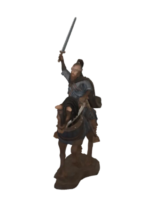 3D model for Knight on Horseback with Sword