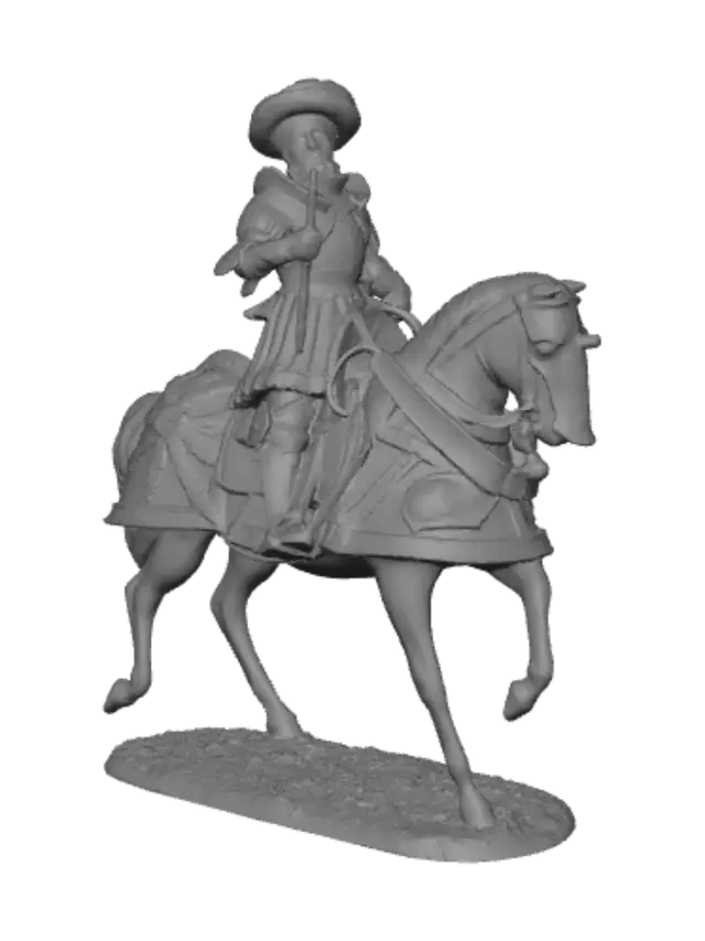 3D model for Armored Knight on an Armored Steed