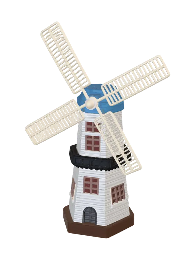 Wndmill Rook - Windmill 3D model, vytvořený pomocí AI