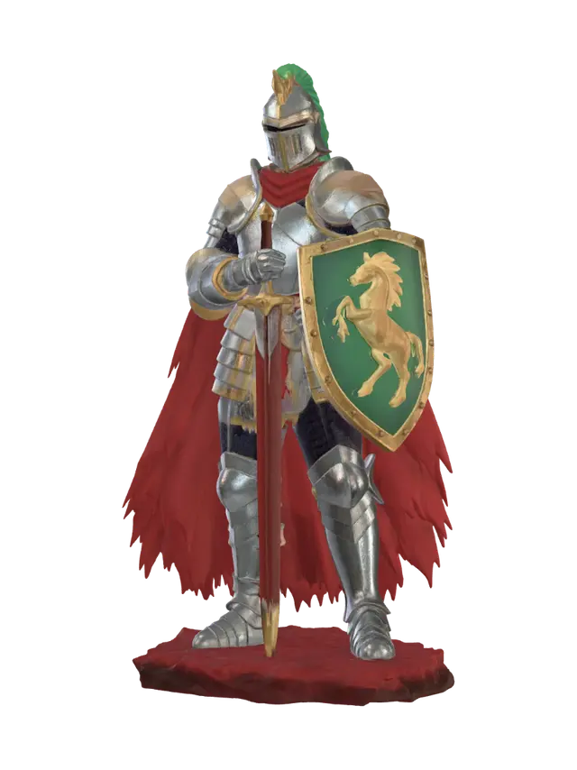 ARMORED KNIGHTS KNIGHT 1 - Platearmor 3D model, vytvořený pomocí AI