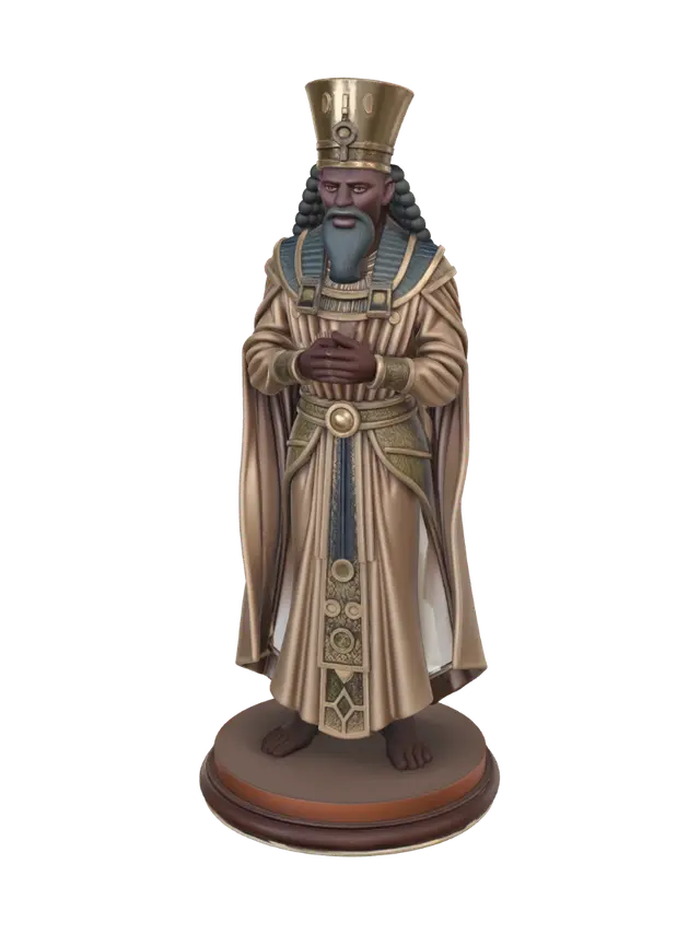 Aegypt chess set bishop - Strategy 3D model, vytvořený pomocí AI