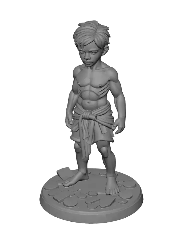 3D model for Stone age chess set pawn