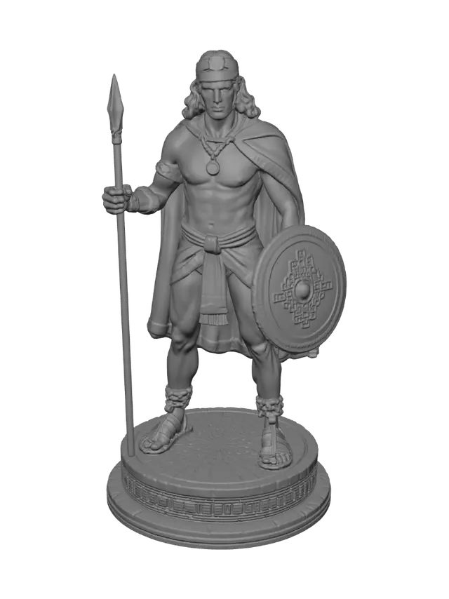 3D model for Aztec Warrior Statue