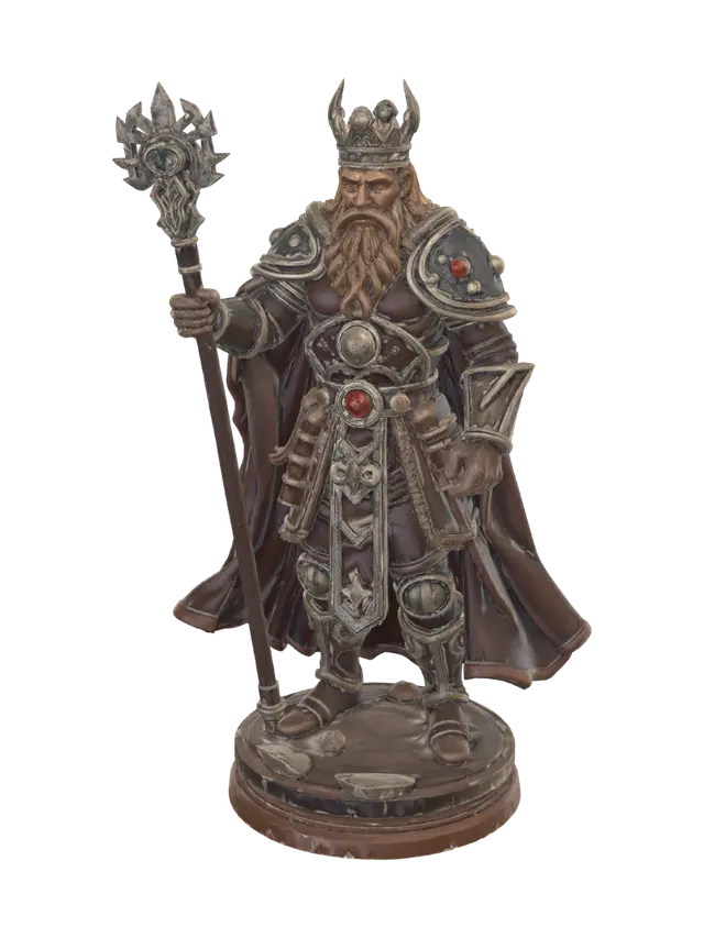 Vikings lux chess set king - Painted 3D model, AI generated