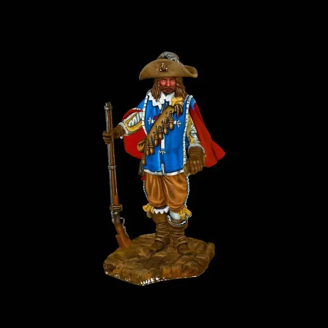 3D model for French Musketeer, 17th Century