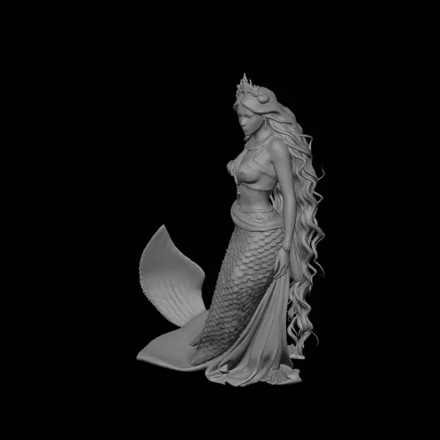 3D model for simplify_simplify_Thessaloniki mermaid