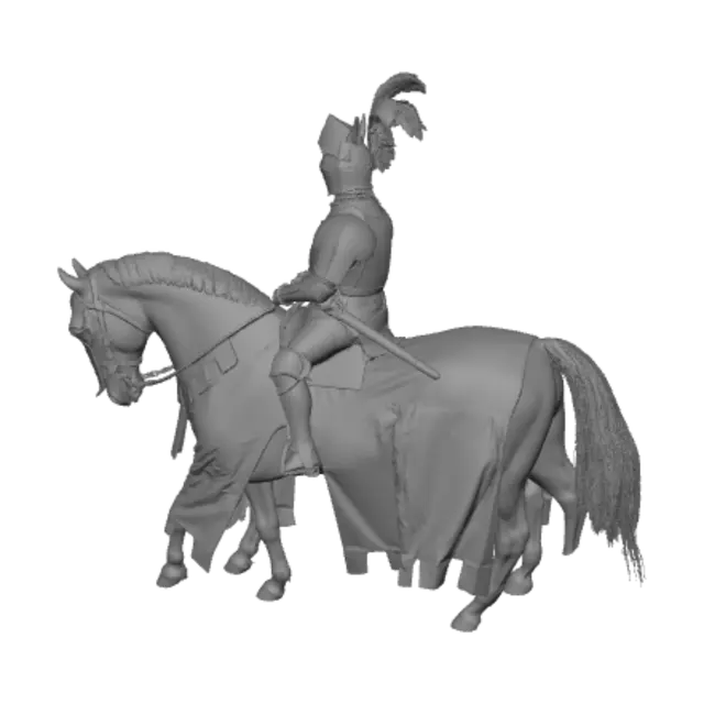 3D model for Bannered Knight on Horseback