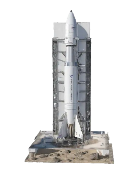 SpaceX Falcon 9 rocket, hdr lighting. Rocket construction in ultra-realistic… - Launch 3D model, vytvořený pomocí AI