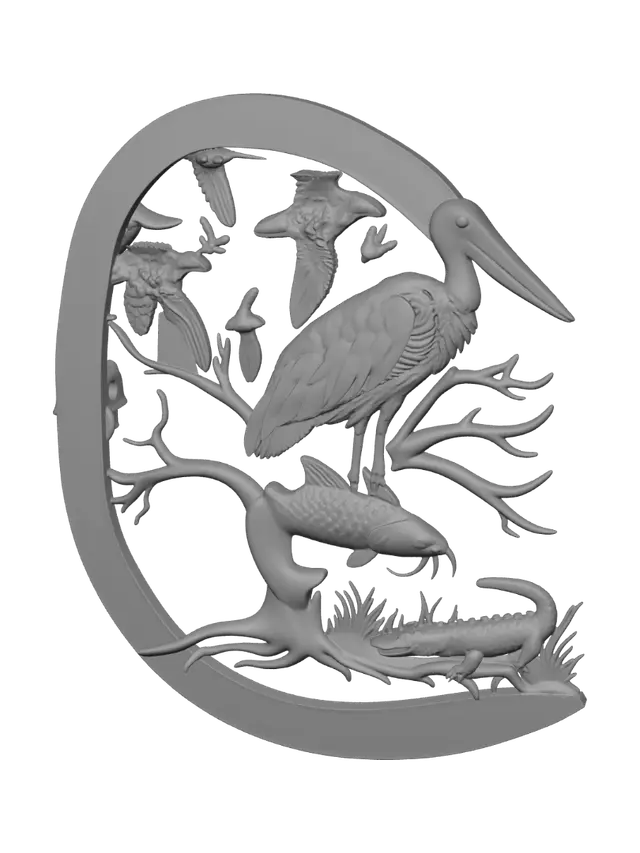 3D model for Crane in the Golden Ring