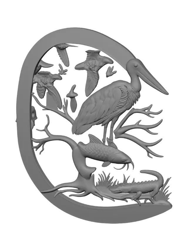 3D model for Crane in the Golden Ring