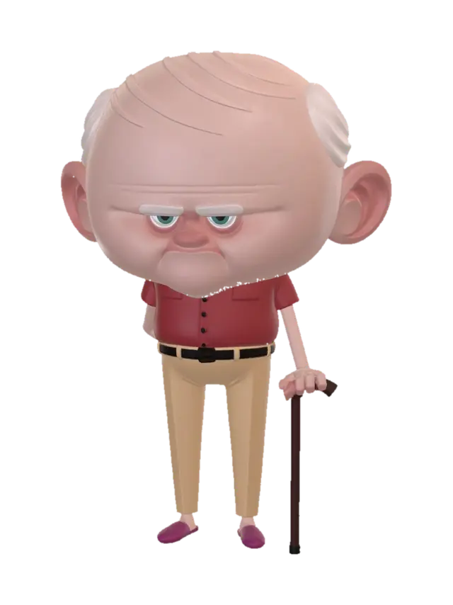 3D model for Grumpy Grandpa