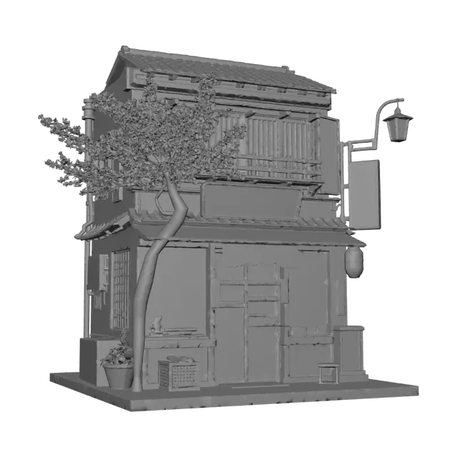 3D model for Cherry Blossom Shopfront