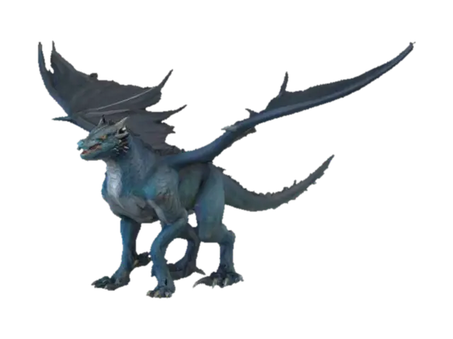 Real, sky-beast, large wings, 4 legs, not dragon - Fourlegged 3D model, vytvořený pomocí AI