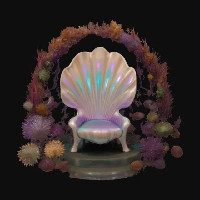 3D model for Coral Throne, #ocean#