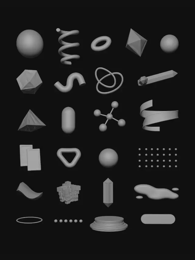 3D model for Neon Geometry Grid