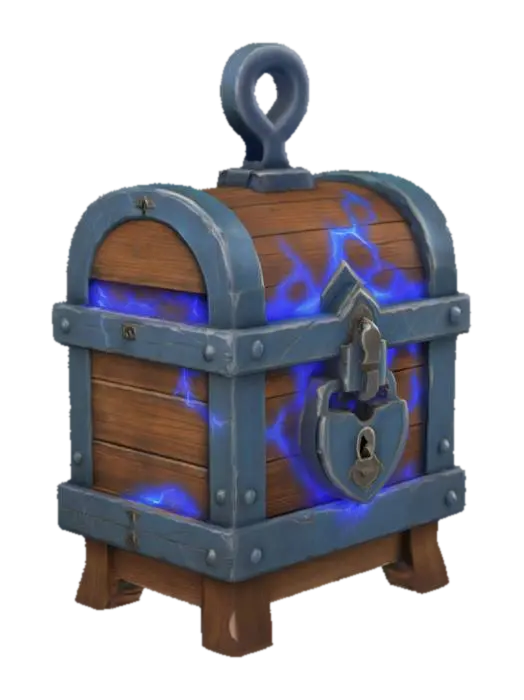 Enchanted Chest - Decorated 3D model, vytvořený pomocí AI