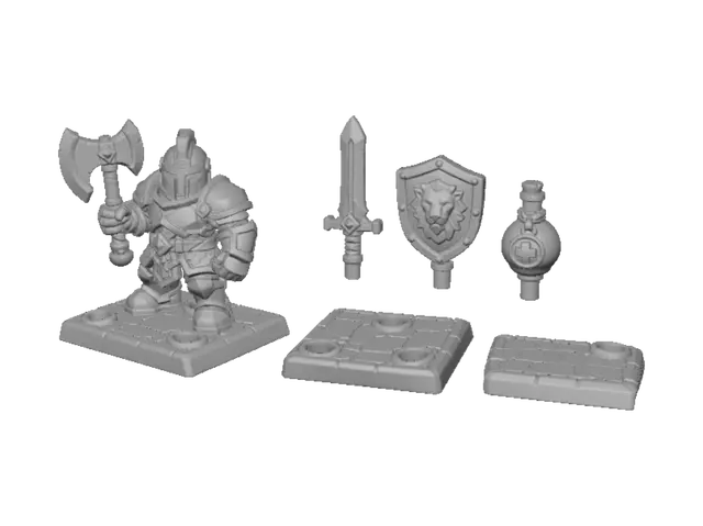 3D model for Modular Warrior Miniature Set