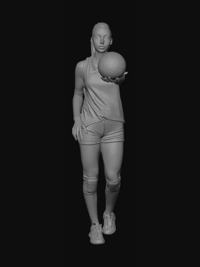 3D model for Volleyball Player with Ball