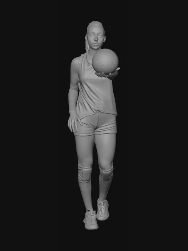 3D model for Volleyball Player with Ball
