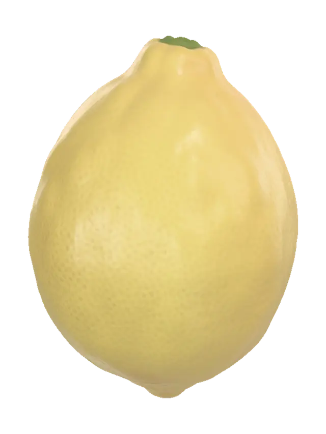 Lemon 3D model, vytvořený pomocí AI
