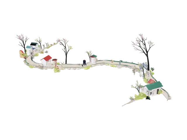 3D model for Winding Village Path