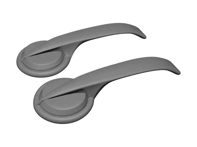 3D model for Twin Chrome Door Handles