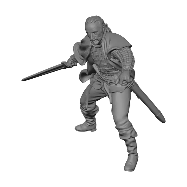 3D model for Armored Knight with Sword