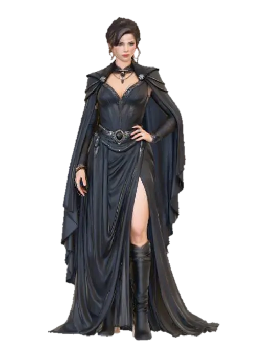 Enigmatic Sorceress - Robe 3D model, vytvořený pomocí AI