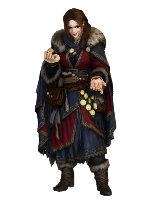 Mystic Merchant 3D model, vytvořený pomocí AI