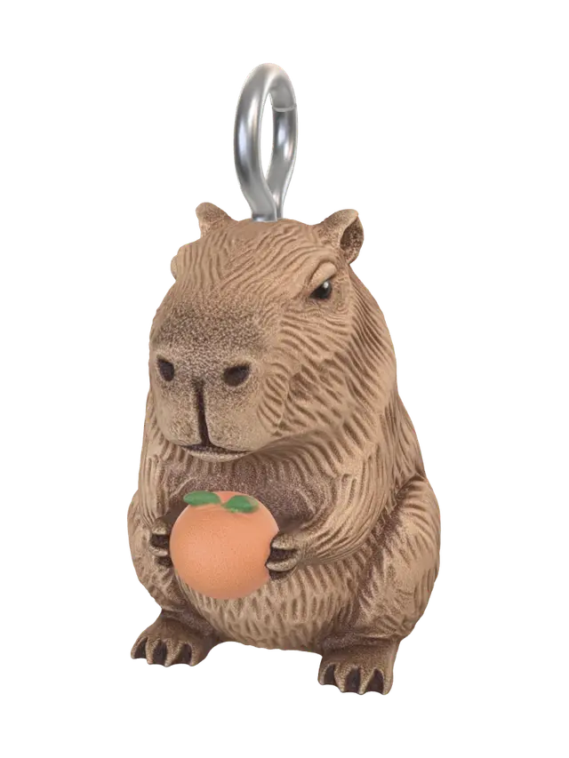 Capybara Charm 3D model, vytvořený pomocí AI