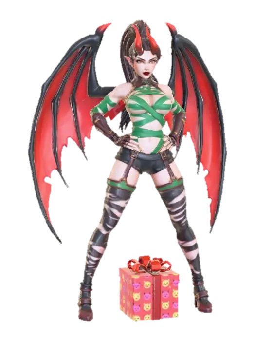 Demon Gift Surprise - Chrismas 3D model, vytvořený pomocí AI