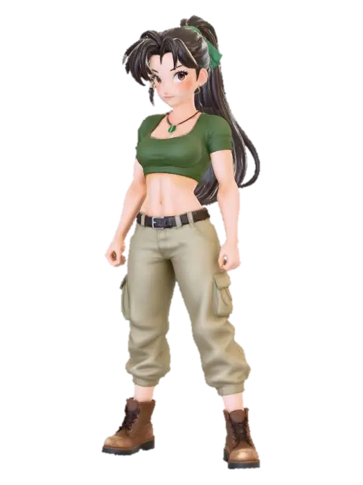 Mercenary Anime Explorer 3D model, vytvořený pomocí AI