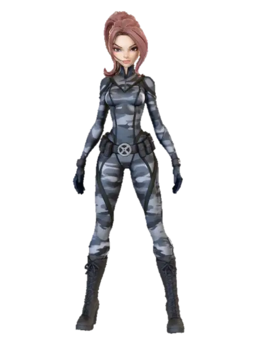 Stealth Guardian - Mercenary 3D model, vytvořený pomocí AI